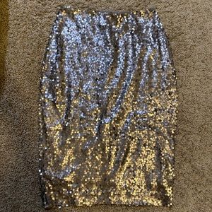 Grey sequin skirt